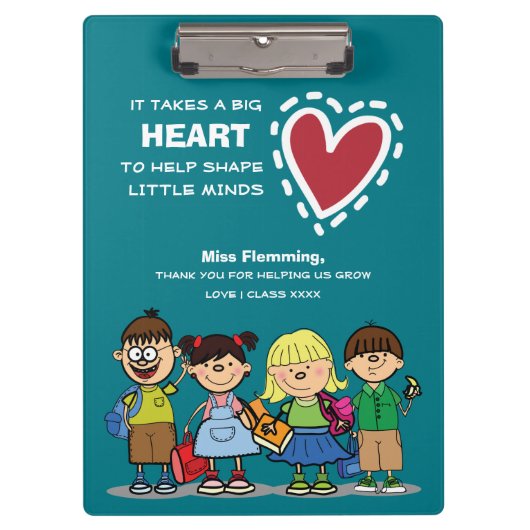 ありがとう先生。カスタム贈 クリップボード (正面)