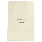 ありがとう先生。カスタム ミディアムペーパーバッグ (裏面)