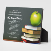 ありがとう先生。ギフトパーソナライズされた板 フォトプラーク (側面)