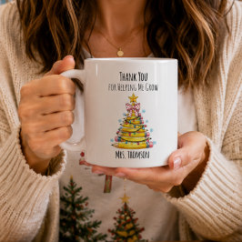 ありがとう先生 クリスマスツリーペンシル コーヒーマグカップ