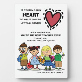 ありがとう先生。スクールキッズ&引用文プラーク フォトプラーク