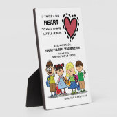 ありがとう先生。スクールキッズ&引用文プラーク フォトプラーク (側面)