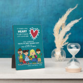 ありがとう先生。スクールキッズ&引用文 フォトプラーク (側面)