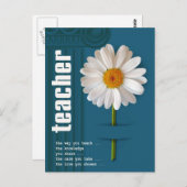 ありがとう先生。デイジーデザインはがき ポストカード (正面/裏面)