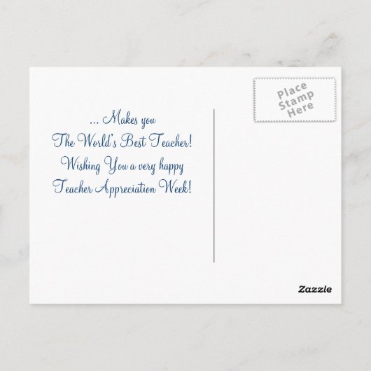 ありがとう先生。デイジーデザインはがき ポストカード (裏面)