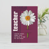 ありがとう先生。デイジーデザインカスタムカード 招待状 (スタンド正面)