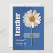 ありがとう先生。デイジーデザインカスタムフラットカード サンキューカード (正面)