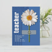 ありがとう先生。デイジーデザインカスタムフラットカード サンキューカード (スタンド正面)