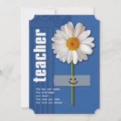 ありがとう先生。デイジーデザインカスタムフラットカード サンキューカード (正面)