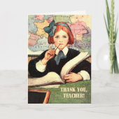 ありがとう先生。ヴィンテージアートカスタムカード サンキューカード (正面)