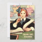 ありがとう先生。ヴィンテージアートフラットカード サンキューカード (正面)