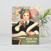 ありがとう先生。ヴィンテージアートフラットカード サンキューカード (スタンド正面)