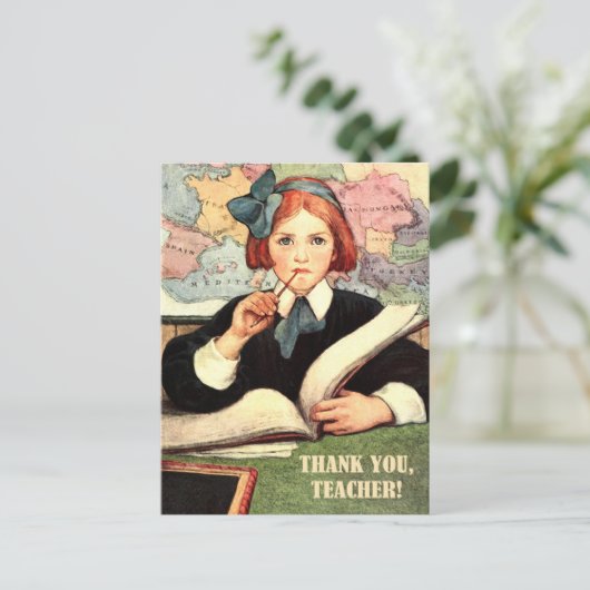 ありがとう先生。ヴィンテージ ポストカード (スタンド正面)