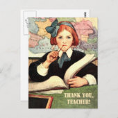 ありがとう先生。ヴィンテージ ポストカード (正面/裏面)