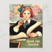 ありがとう先生。ヴィンテージ ポストカード (正面)