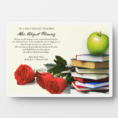 ありがとう先生。名前をカスタムするギフトプレート フォトプラーク (正面)