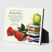 ありがとう先生。名前をカスタムするギフトプレート フォトプラーク (側面)