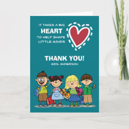 ありがとう先生。名前をカスタムするグリーティングカード サンキューカード