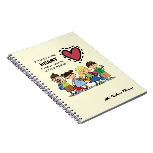 ありがとう先生。名前をカスタムする贈与 ノートブック (右側)