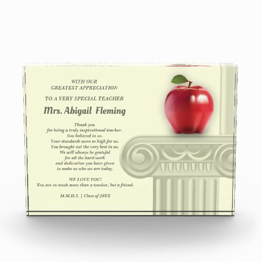 ありがとう先生。名前をカスタムする贈与 フォトブロック (正面)