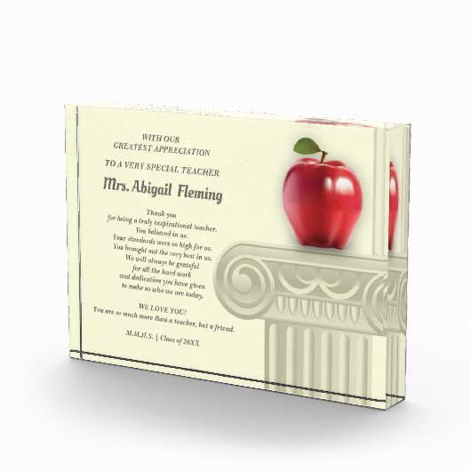 ありがとう先生。名前をカスタムする贈与 フォトブロック (右)