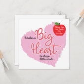 ありがとう先生、大きなハートをとる カード (正面/裏面インサイチュ)