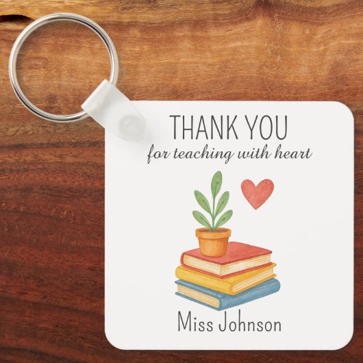 ありがとう先生 – 心のこもった感謝の贈り物 キーホルダー (正面)