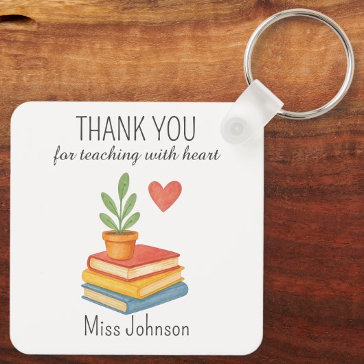 ありがとう先生 – 心のこもった感謝の贈り物 キーホルダー (裏面)