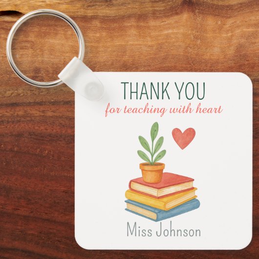 ありがとう先生 – 心のこもった感謝の贈り物 キーホルダー (正面)