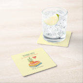 ありがとう先生 – 心のこもった感謝の贈り物 –  スクエアペーパーコースター (インサイチュ)