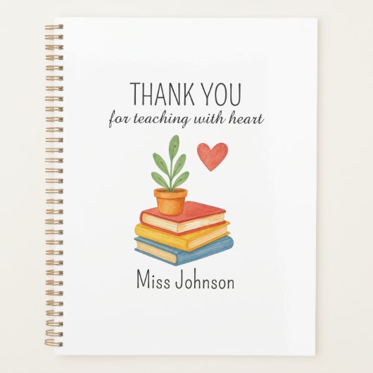 ありがとう先生 – 心のこもった感謝の贈り物 プランナー手帳 (正面)