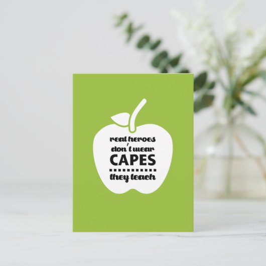 ありがとう先生。教え引用文 ポストカード (スタンド正面)