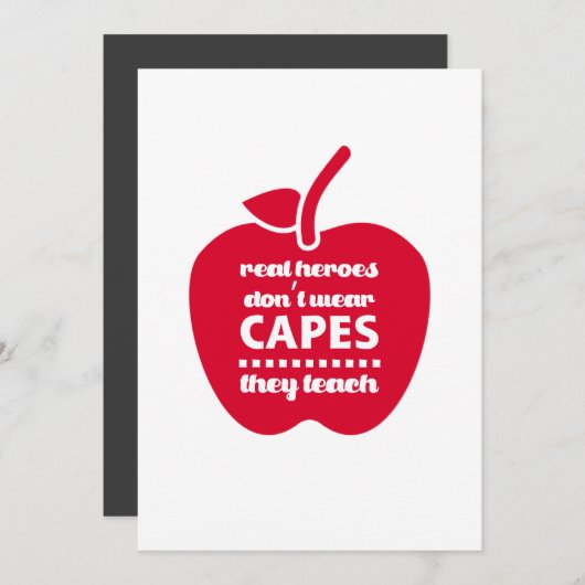 ありがとう先生。教え引用文 | Apple サンキューカード (正面/裏面)