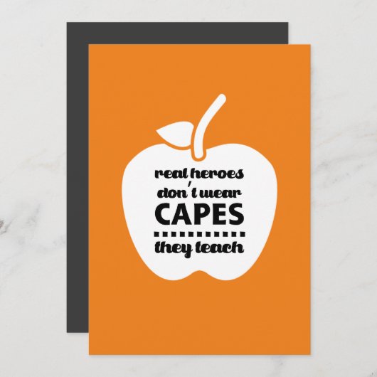 ありがとう先生。教え引用文 | Apple サンキューカード (正面/裏面)