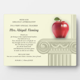 ありがとう先生。教育記号名前をカスタムする フォトプラーク