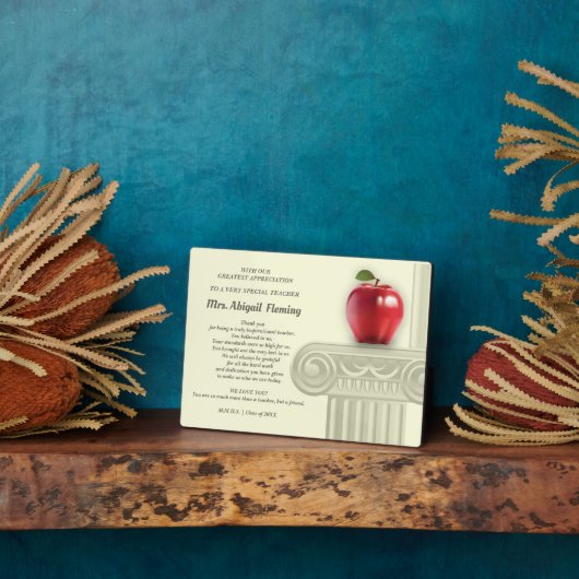 ありがとう先生。教育記号名前をカスタムする フォトプラーク (側面)