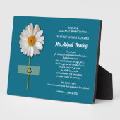 ありがとう先生。笑顔デイジーカスタムギフト フォトプラーク (側面)