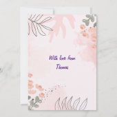 ありがとう先生。編集可能な先生名と子名 サンキューカード (裏面)