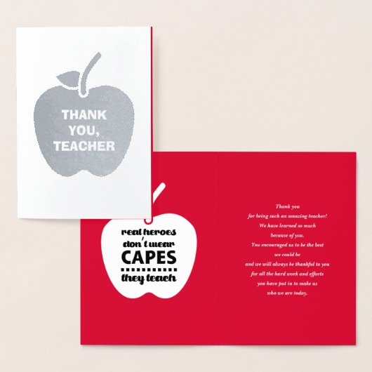 ありがとう先生。贅沢 箔カード (ディスプレー)