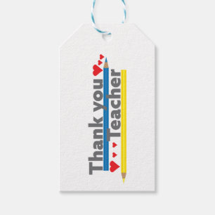 ありがとう先生- Pencils and Pencilsハート ギフトタグ