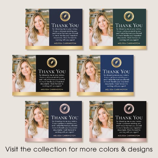 ありがとう公証人公開写真ダークグリーン 名刺