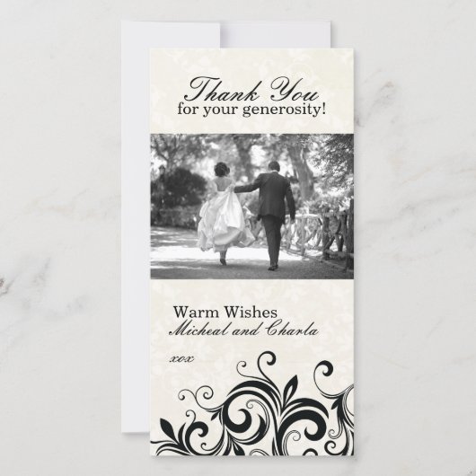 ありがとう写真カード(4x8) サンキューカード (正面)