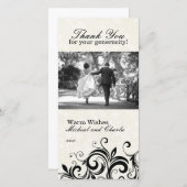 ありがとう写真カード(4x8) サンキューカード (正面/裏面)