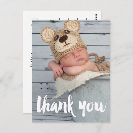 ありがとう写真ベビー誕生発表 ポストカード (正面/裏面)