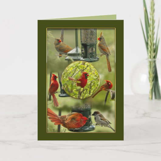 ありがとう北男女赤深紅色 カード (正面)