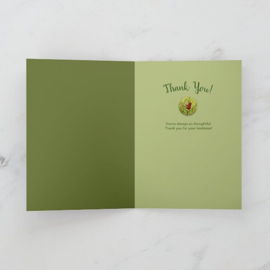 ありがとう北男女赤深紅色 カード (内部)