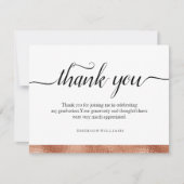 ありがとう卒業ゴールドフォイルありがとうノートカード サンキューカード (正面)