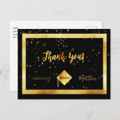 ありがとう卒業黒金紙吹雪 ポストカード (正面/裏面)