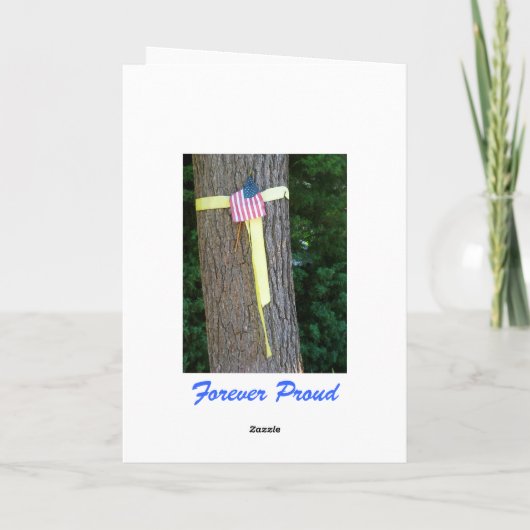 ありがとう及び家庭の軍の挨拶状を歓迎して下さい サンキューカード (裏面)