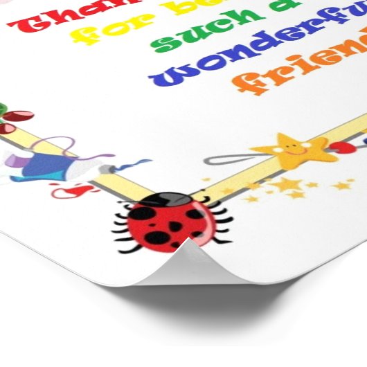 ありがとう友人 ポスター (角)